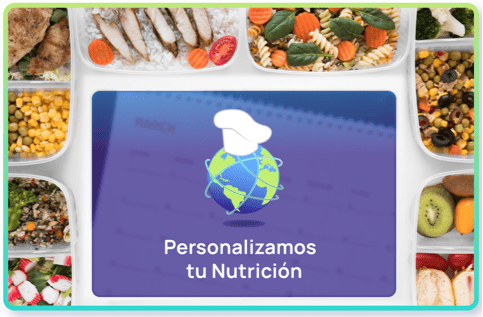 Globo terráqueo rodeado de alimentos naturales - EcoNutrix